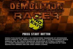 Demolition Racer: No Exit Title Screen